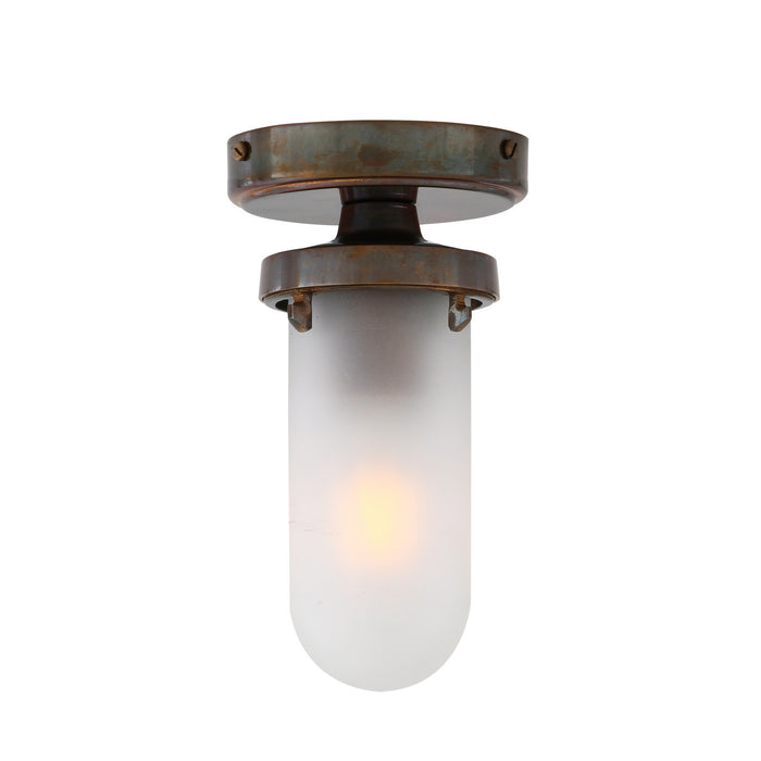 Mullan Lighting - MLCF102ANTBRSFR - One Light Flush Mount - Oregon-B - Antique Brass