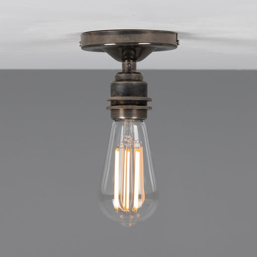 Bexter One Light Flush Mount Antique Silver