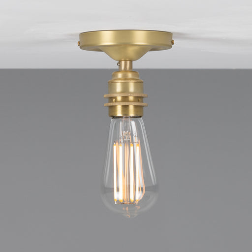 Bexter One Light Flush Mount Satin Brass