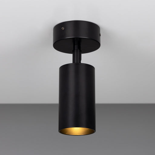 Evanston One Light Flush Mount Matte Black