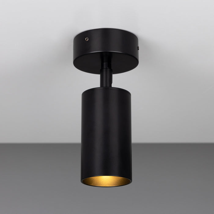 Mullan Lighting - MLCF121PCMBK - One Light Flush Mount - Evanston - Matte Black