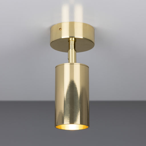 Evanston One Light Flush Mount Polished Brass