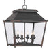 Golden - 0804-6P ABI - Six Light Pendant - Abingdon - Antique Black Iron