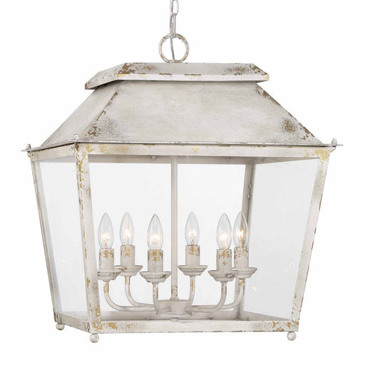 Abingdon Six Light Pendant Antique Ivory