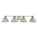 Golden - 0865-BA4 AGV-TEAL - Four Light Bath Vanity - Kinsley - Aged Galvanized Steel