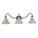 Golden - 0877-BA3 ABI-GV - Three Light Vanity Light - Jasper - Antique Black Iron