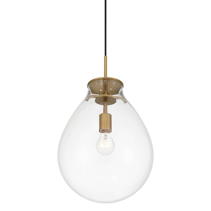 Golden - 2088-12P BCB-CLR - One Light Pendant - Drop - Brushed Champagne Brass