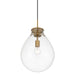 Golden - 2088-12P BCB-CLR - One Light Pendant - Drop - Brushed Champagne Brass