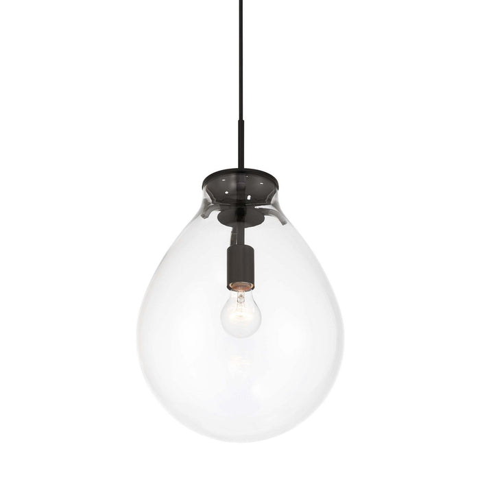 Golden - 2088-12P BLK-CLR - One Light Pendant - Drop - Matte Black