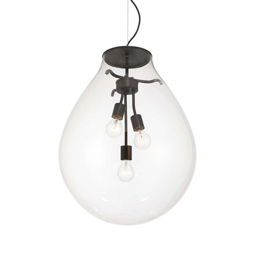 Golden - 2088-20P BLK-CLR - Three Light Pendant - Drop - Matte Black