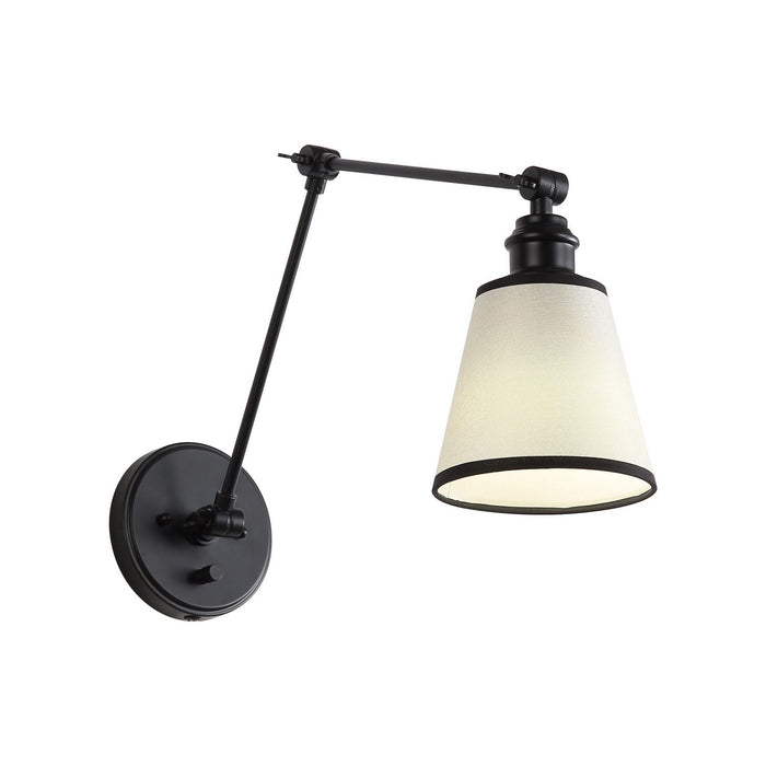Golden - 2351-A1W BLK-BLK - One Light Wall Sconce - Equinox - Matte Black