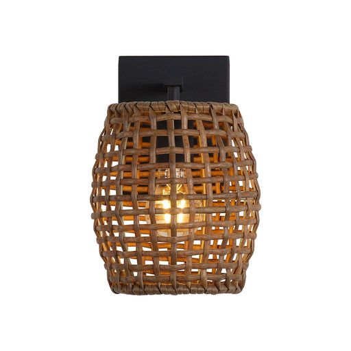 Weavelight One Light Wall Sconce Natural Black