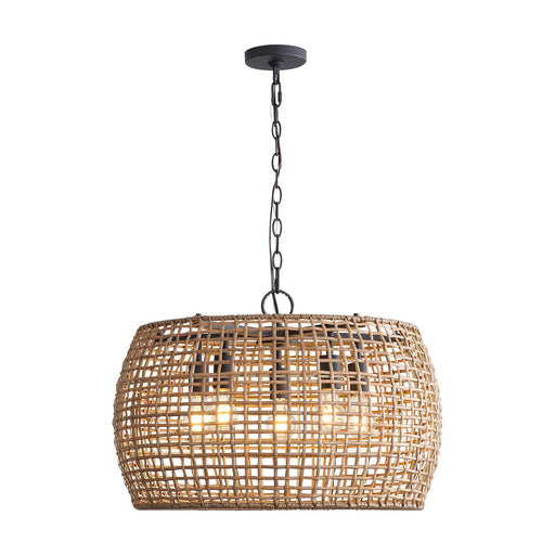 Weavelight Five Light Pendant Natural Black