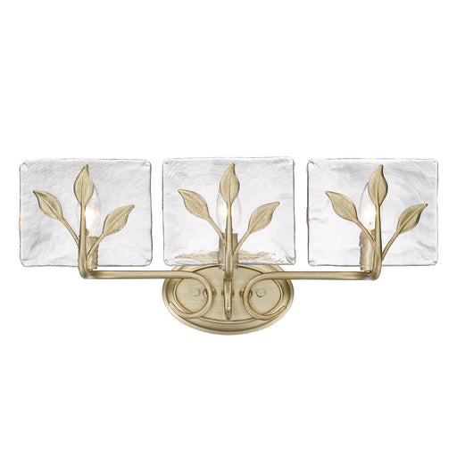 Golden - 3160-BA3 WG-HWG - Three Light Bath Vanity - Calla - White Gold
