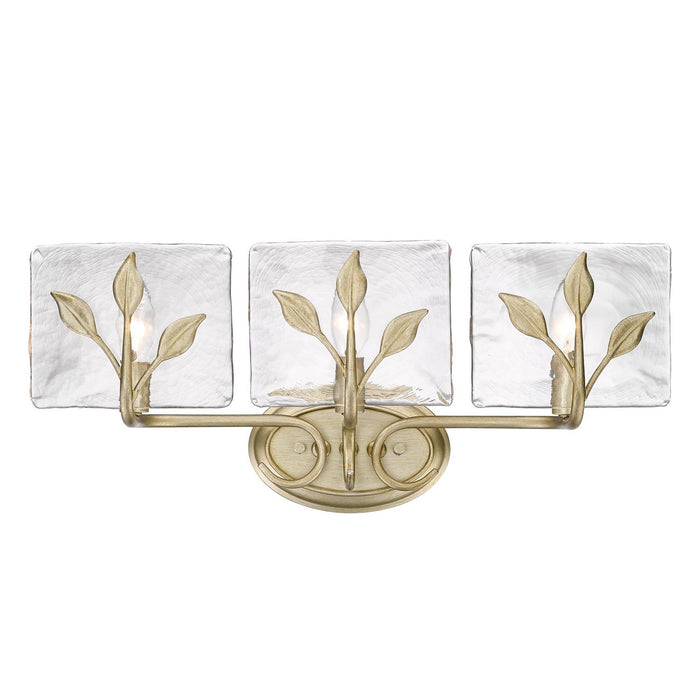 Golden - 3160-BA3 WG-HWG - Three Light Bath Vanity - Calla - White Gold