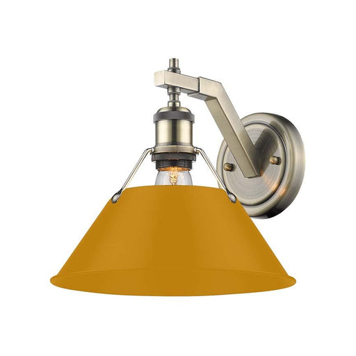 Orwell One Light Wall Sconce Aged Brass