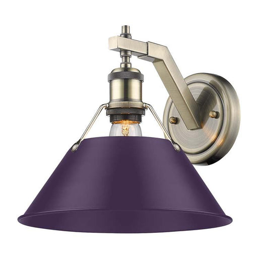 Orwell One Light Wall Sconce Aged Brass