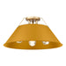 Golden - 3306-3FM BCB-AY - Three Light Flush Mount - Orwell - Brushed Champagne Brass