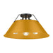 Golden - 3306-3FM BLK-AY - Three Light Flush Mount - Orwell - Matte Black