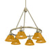 Golden - 3306-6 AB-AY - Six Light Chandelier - Orwell - Aged Brass