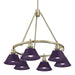 Golden - 3306-6 AB-EP - Six Light Chandelier - Orwell - Aged Brass