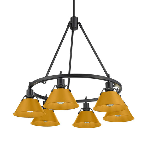 Orwell Six Light Chandelier Matte Black
