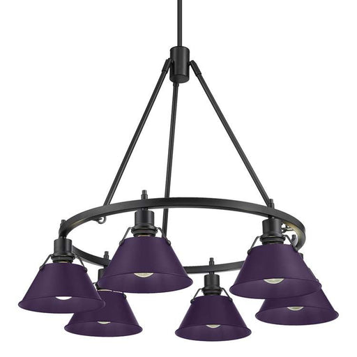 Orwell Six Light Chandelier Matte Black