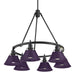 Golden - 3306-6 BLK-EP - Six Light Chandelier - Orwell - Matte Black