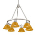 Golden - 3306-6 PW-AY - Six Light Chandelier - Orwell - Pewter