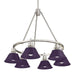 Golden - 3306-6 PW-EP - Six Light Chandelier - Orwell - Pewter