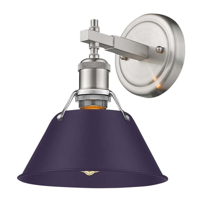 Golden - 3306-BA1 PW-EP - One Light Bath Vanity - Orwell - Pewter