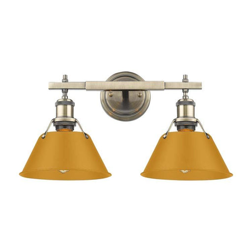 Orwell Two Light Vanity Aged Brass
