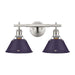 Golden - 3306-BA2 PW-EP - Two Light Vanity - Orwell - Pewter