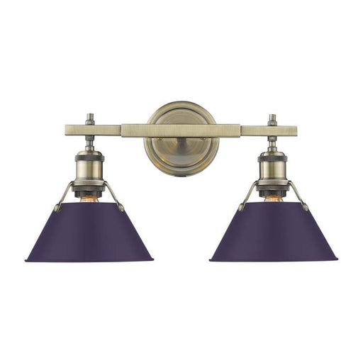 Orwell Two Light Vanity Aged Brass