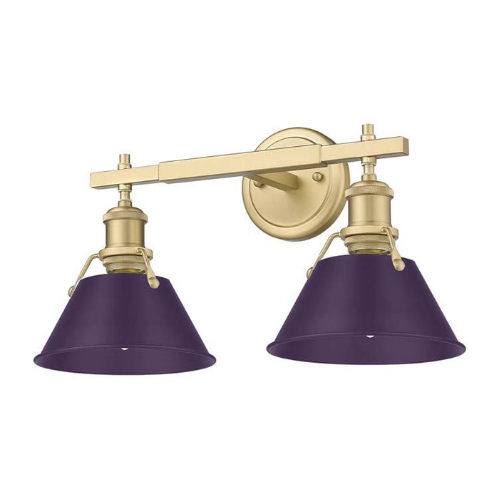 Golden - 3306-BA2 BCB-EP - Two Light Vanity - Orwell - Brushed Champagne Brass