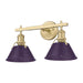 Golden - 3306-BA2 BCB-EP - Two Light Vanity - Orwell - Brushed Champagne Brass