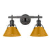 Golden - 3306-BA2 BLK-AY - Two Light Vanity - Orwell - Matte Black