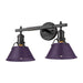 Golden - 3306-BA2 BLK-EP - Two Light Vanity - Orwell - Matte Black