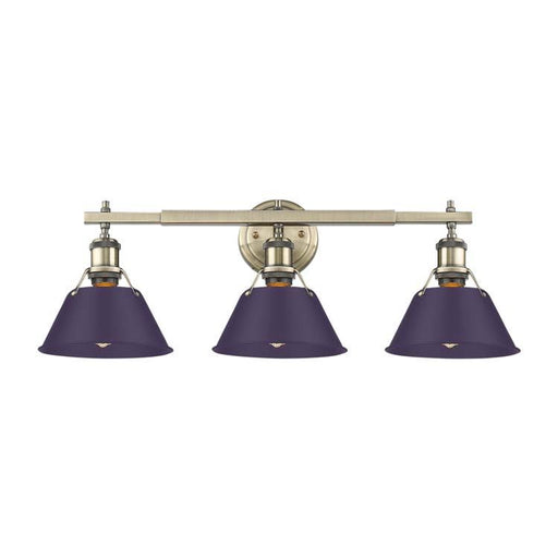 Orwell Three Light Vanity Aged Brass