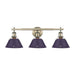 Golden - 3306-BA3 AB-EP - Three Light Vanity - Orwell - Aged Brass