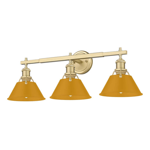 Orwell Three Light Vanity Brushed Champagne Brass