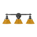 Golden - 3306-BA3 BLK-AY - Three Light Vanity - Orwell - Matte Black
