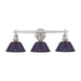 Golden - 3306-BA3 PW-EP - Three Light Vanity - Orwell - Pewter