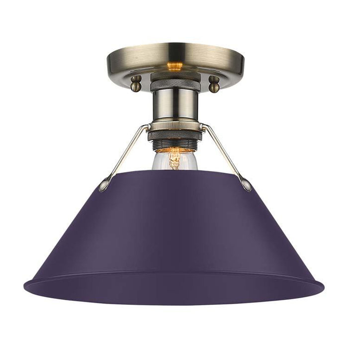 Golden - 3306-FM AB-EP - One Light Flush Mount - Orwell - Aged Brass