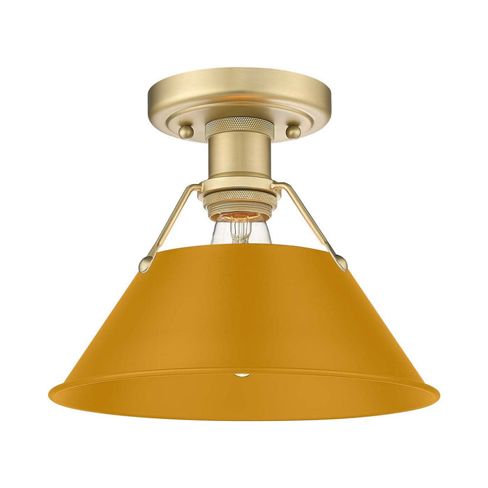Golden - 3306-FM BCB-AY - One Light Flush Mount - Orwell - Brushed Champagne Brass