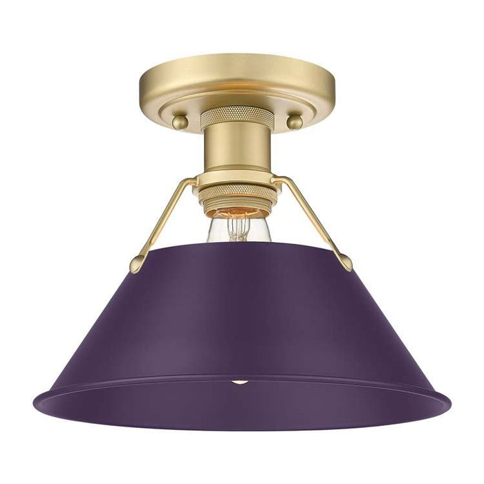 Golden - 3306-FM BCB-EP - One Light Flush Mount - Orwell - Brushed Champagne Brass