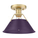 Golden - 3306-FM BCB-EP - One Light Flush Mount - Orwell - Brushed Champagne Brass