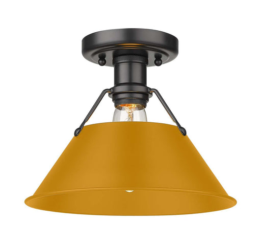 Golden - 3306-FM BLK-AY - One Light Flush Mount - Orwell - Matte Black