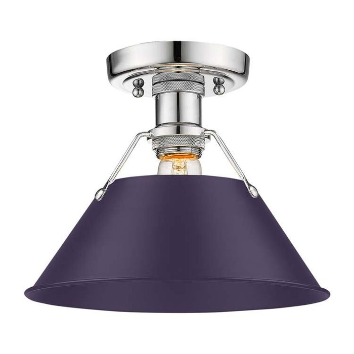 Golden - 3306-FM CH-EP - One Light Flush Mount - Orwell - Chrome