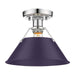 Golden - 3306-FM CH-EP - One Light Flush Mount - Orwell - Chrome